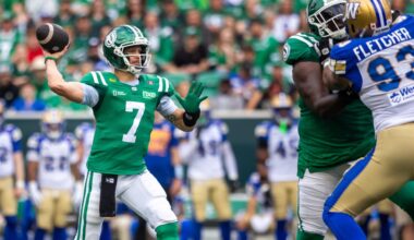 Roughriders beat Blue Bombers 32-26 in overtime in Labour Day Classic