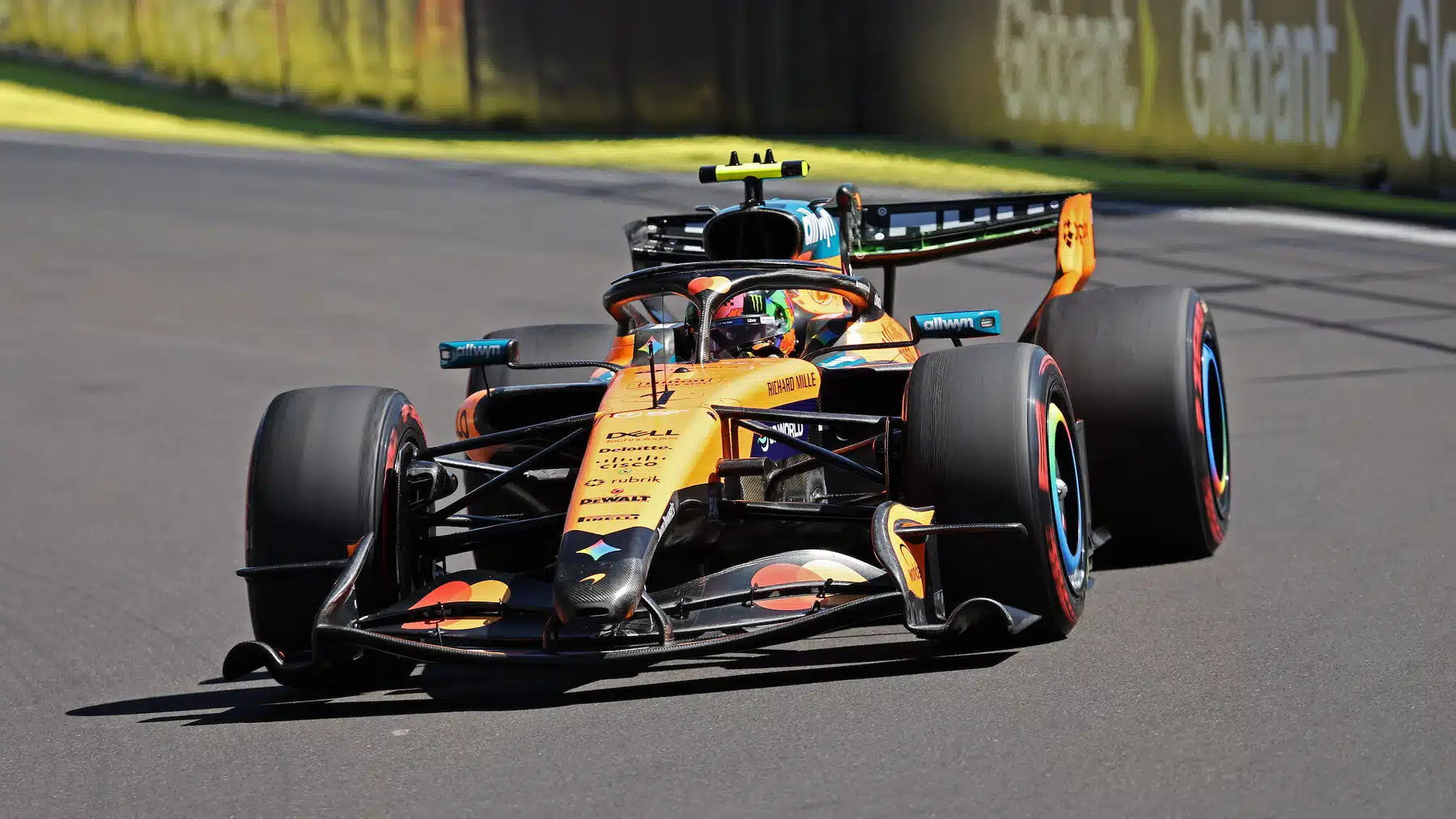 Lando Norris (Mclaren-Mercedes) during FP1 practice for the 2026 Spanish Grand Prix a