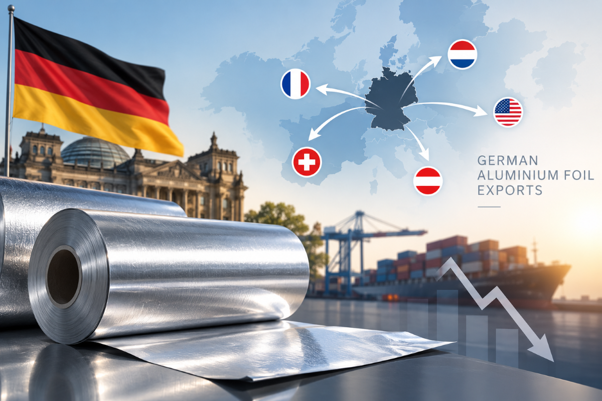 German aluminium foil exports fall 2.8% in H1 2026 despite higher volume supplied to France: How will H2 unfold?