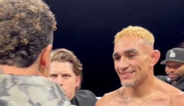 Tony Ferguson rallies from knockdown for TKO; Henry Cejudo wins boxing debut