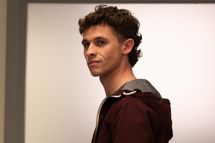 Jacob stood in the hospital corridor in a scene from Emmerdale