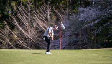 MJ Maguire hits a chip shot