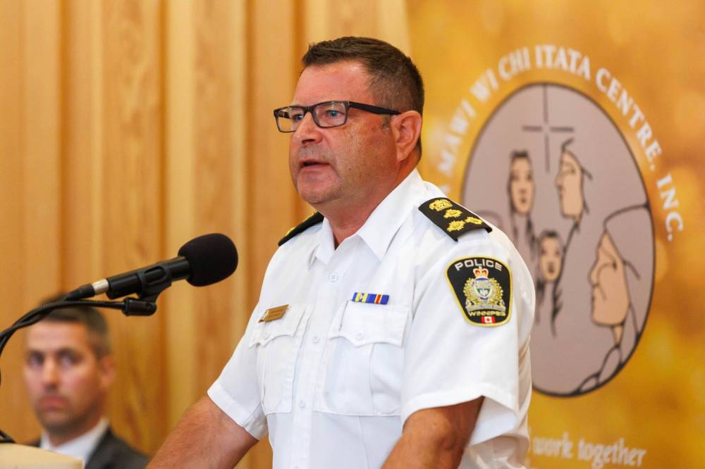 MIKE DEAL / FREE PRESS FILES
Winnipeg Police Service Chief Gene Bowers announced last week the WPS is ending special duty hours.