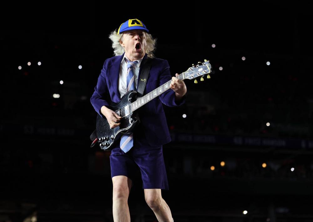 JASON HALSTEAD / FREE PRESS
Angus Young of AC/DC was in constant motion throughout the almost two-and-a-half hour set.