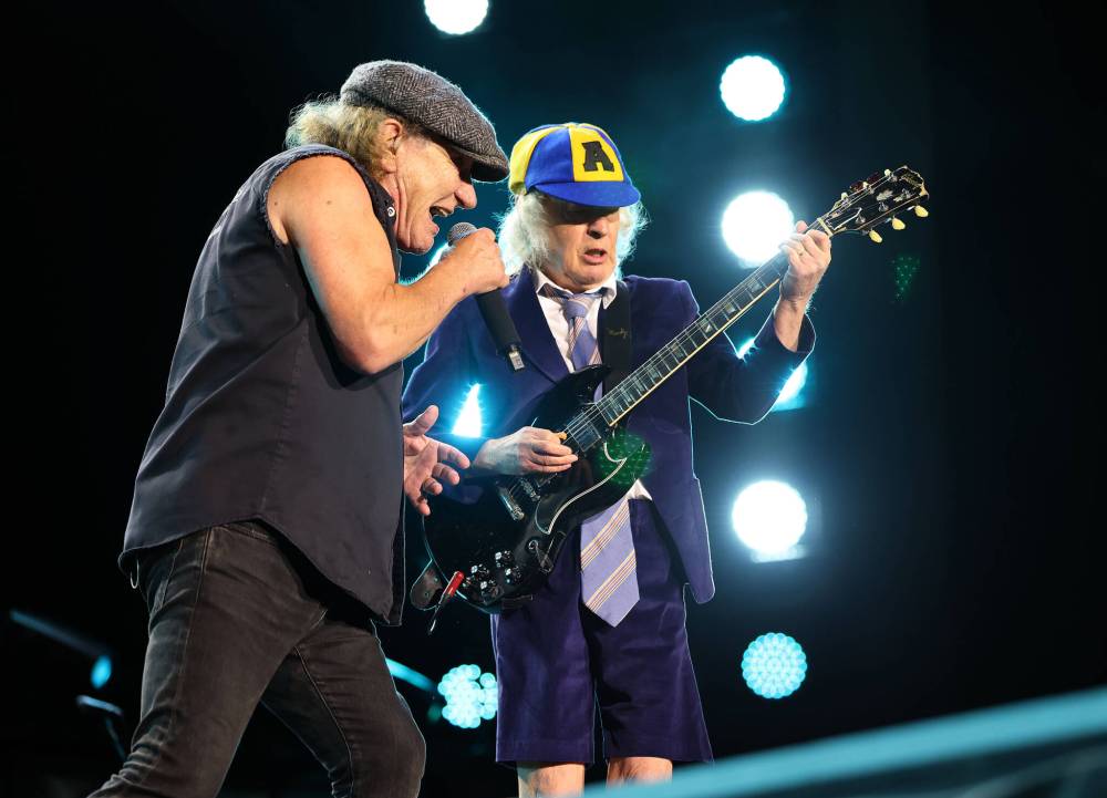 JASON HALSTEAD / FREE PRESS
Guitarist Angus Young and singer Brian Johnson of AC/DC were the stars of the show