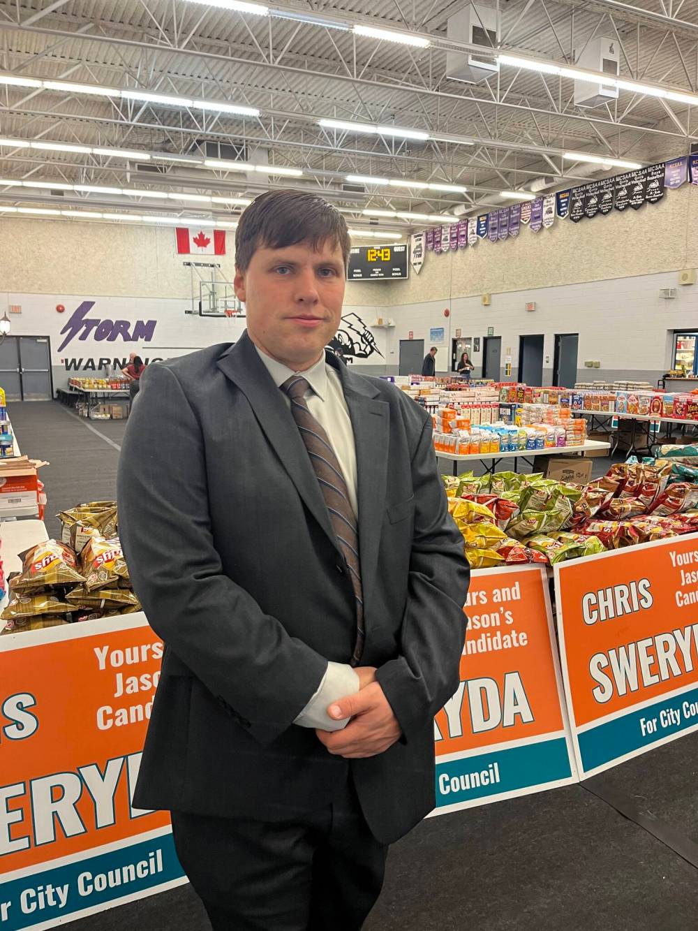 GABRIELLE PICHE / FREE PRESS
Chris Sweryda officially launched his campaign for the Elmwood-East Kildonan seat Saturday.