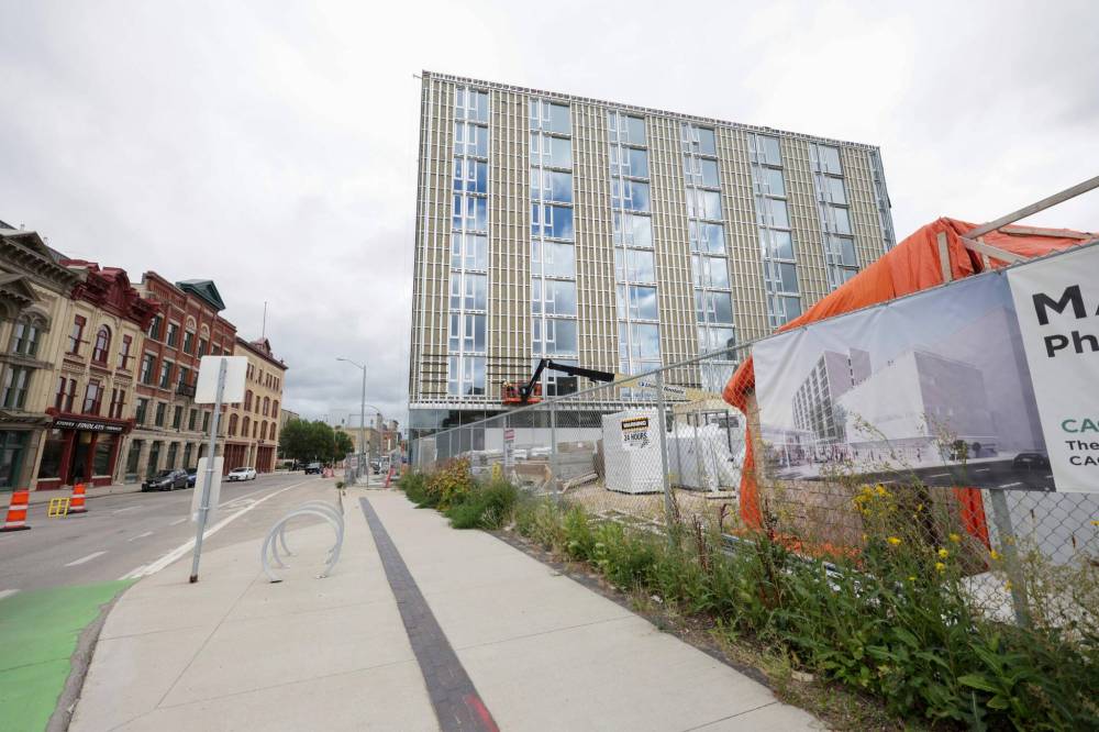 Ruth Bonneville / Free Press Files
Market Lands is a mixed-use residential development on the site of the former Public Safety Building with three buildings in the works, the first opening next month providing 95 units.