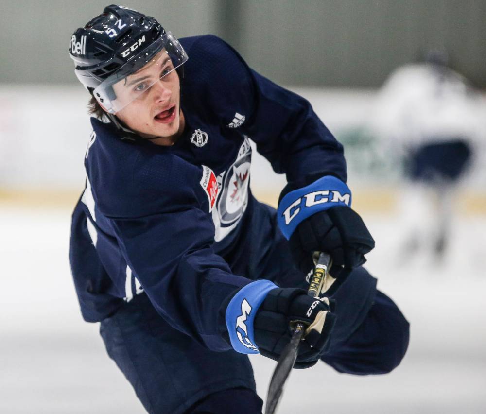 John Woods / THE CANADIAN PRESS FILES
Winnipeg Jets defenceman Tyrel Bauer has proven his stickhandling ability is just as useful than being the tough guy on the ice.