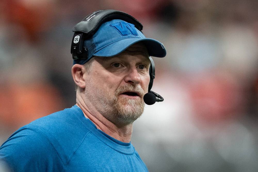 Ethan Cairns / THE CANADIAN PRESS FILES
Winnipeg Blue Bombers head coach Mike O’Shea’s even-keeled demeanour has a way of rubbing off on the players on his team.
