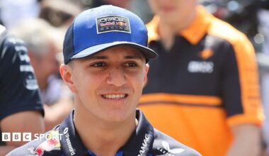 Isack Hadjar after an F1 race