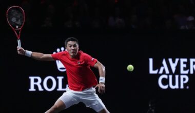 Alcaraz wins doubles match with Mensik to give Team Europe 3-1 lead after opening day of Laver Cup