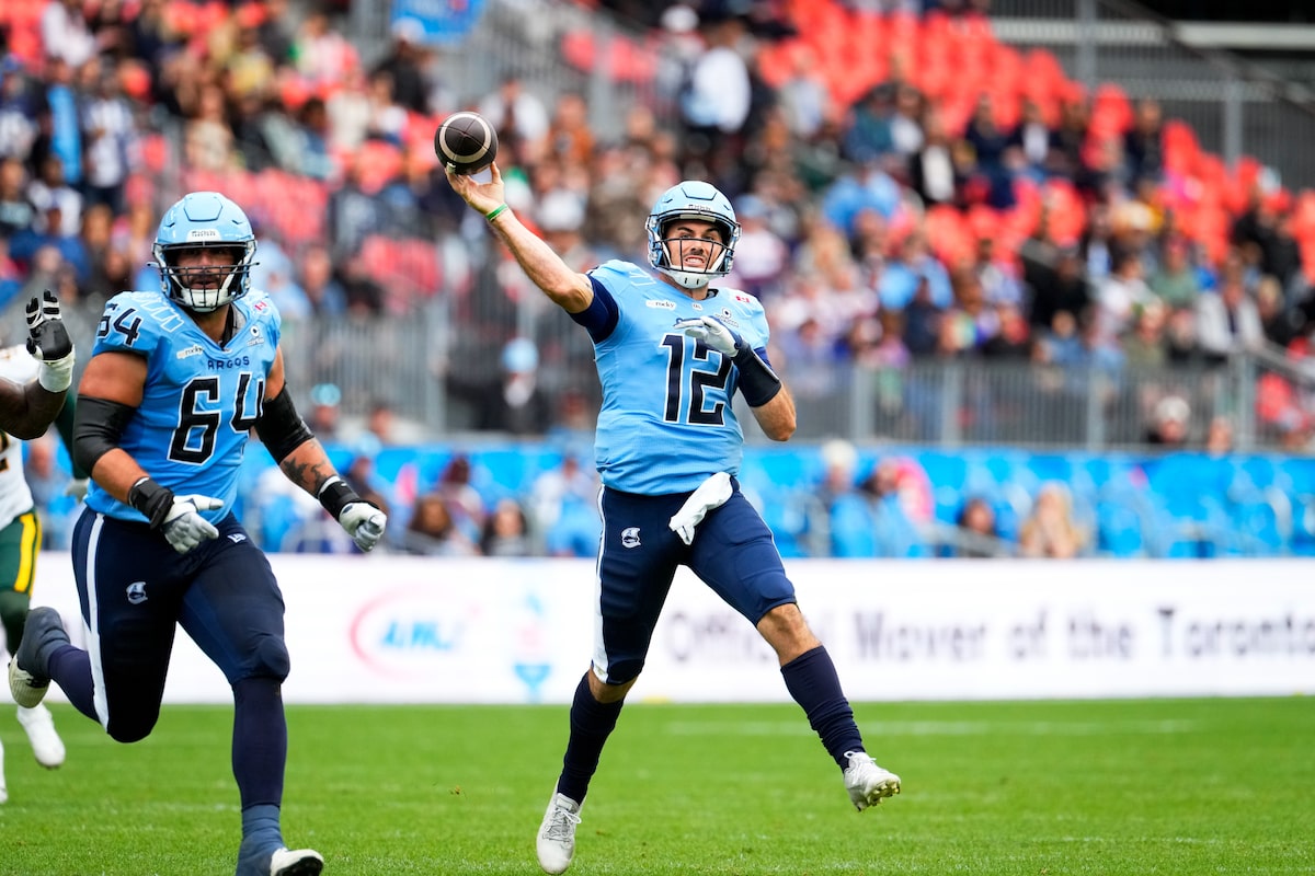 Toronto Argonauts beat Edmonton Elks 24-19, clinching playoff berth