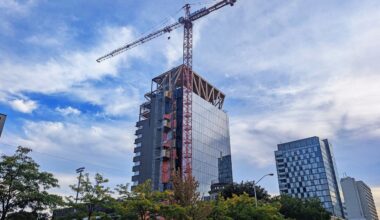 U of T’s Academic Wood Tower Nears Full Height