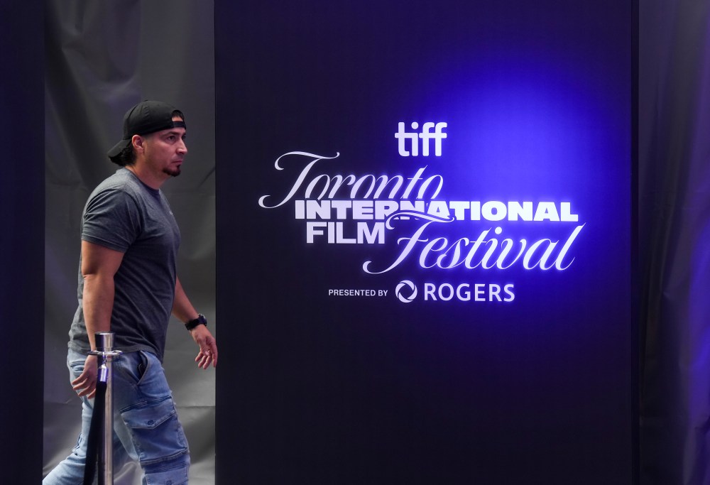 Workers organize and set up last minute details ahead of the Toronto International Film Festival in Toronto on Wednesday, Sept. 9, 2026. THE CANADIAN PRESS/Nathan Denette