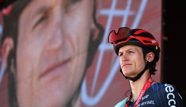 Felix Gall (Decathlon CMA CGM) prior to stage 21 of the 2026 Vuelta a Espa&ntilde;a in Granada, Spain. (Photo by Tim de Waele/Getty Images)