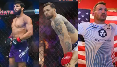 Ciryl Gane, Daniel Cormier, and Josh Hokit
