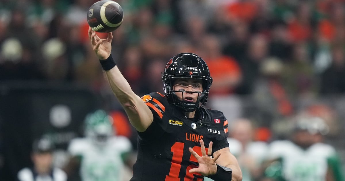 BC Lions climb CFL standings with win over Saskatchewan Roughriders