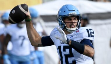 Chad Kelly leads Toronto to 37-22 Labour Day win over Ticats to claim season series