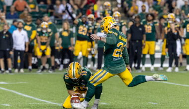 Vincent Blanchard sets new CFL record with nine field goals in Edmonton Elks' overtime victory