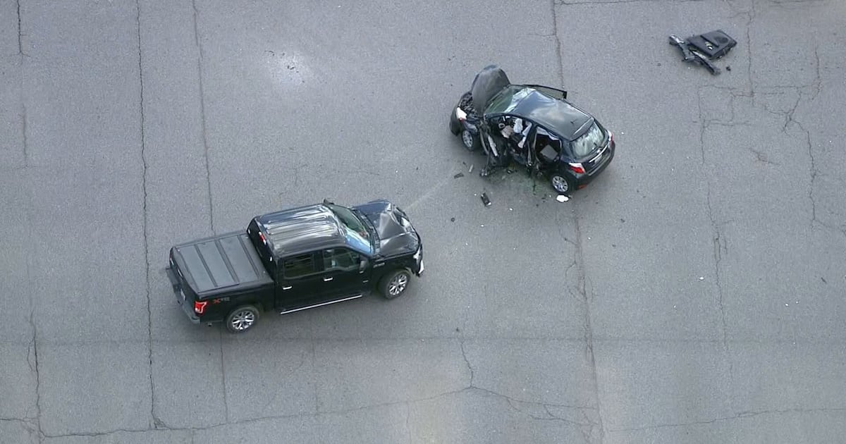 One person rushed to hospital after collision in Brampton