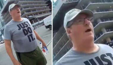 Suspect accused of pushing man draped in Palestinian flag while making anti-immigrant remarks