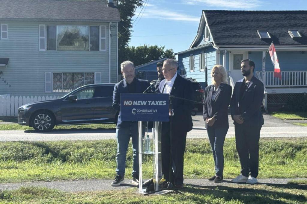 No new taxes: BC Conservative leader brings fiscal message to Surrey campaign stop