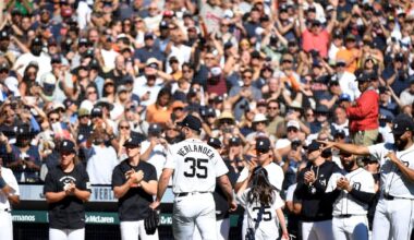 Justin Verlander makes teary farewell to 21-year career as Tigers rally to beat Pirates
