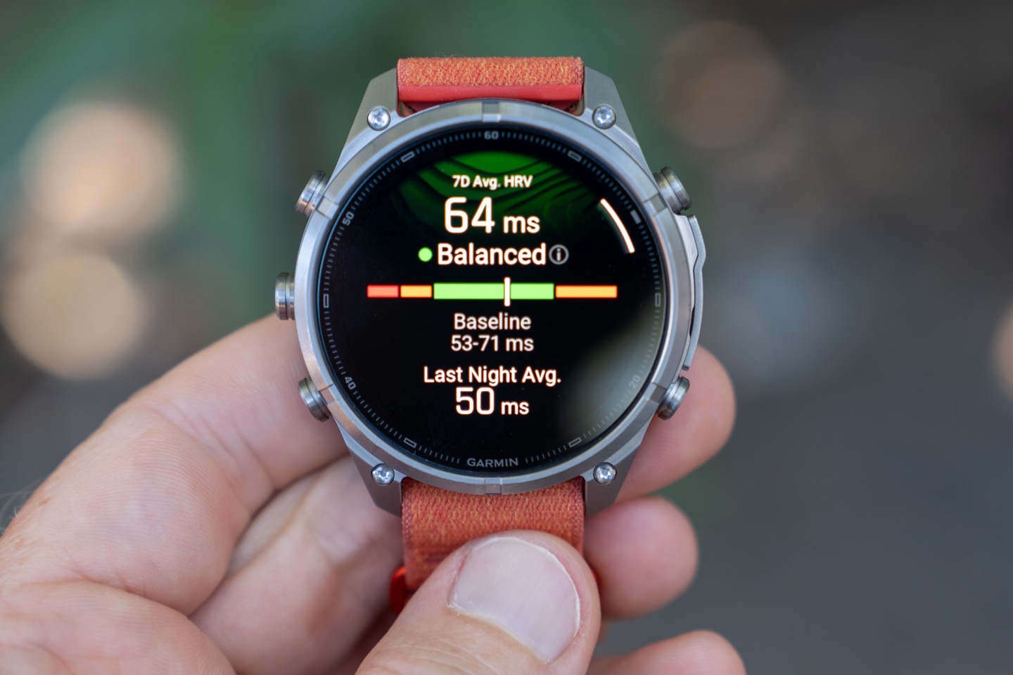 Garmin HRM Status.