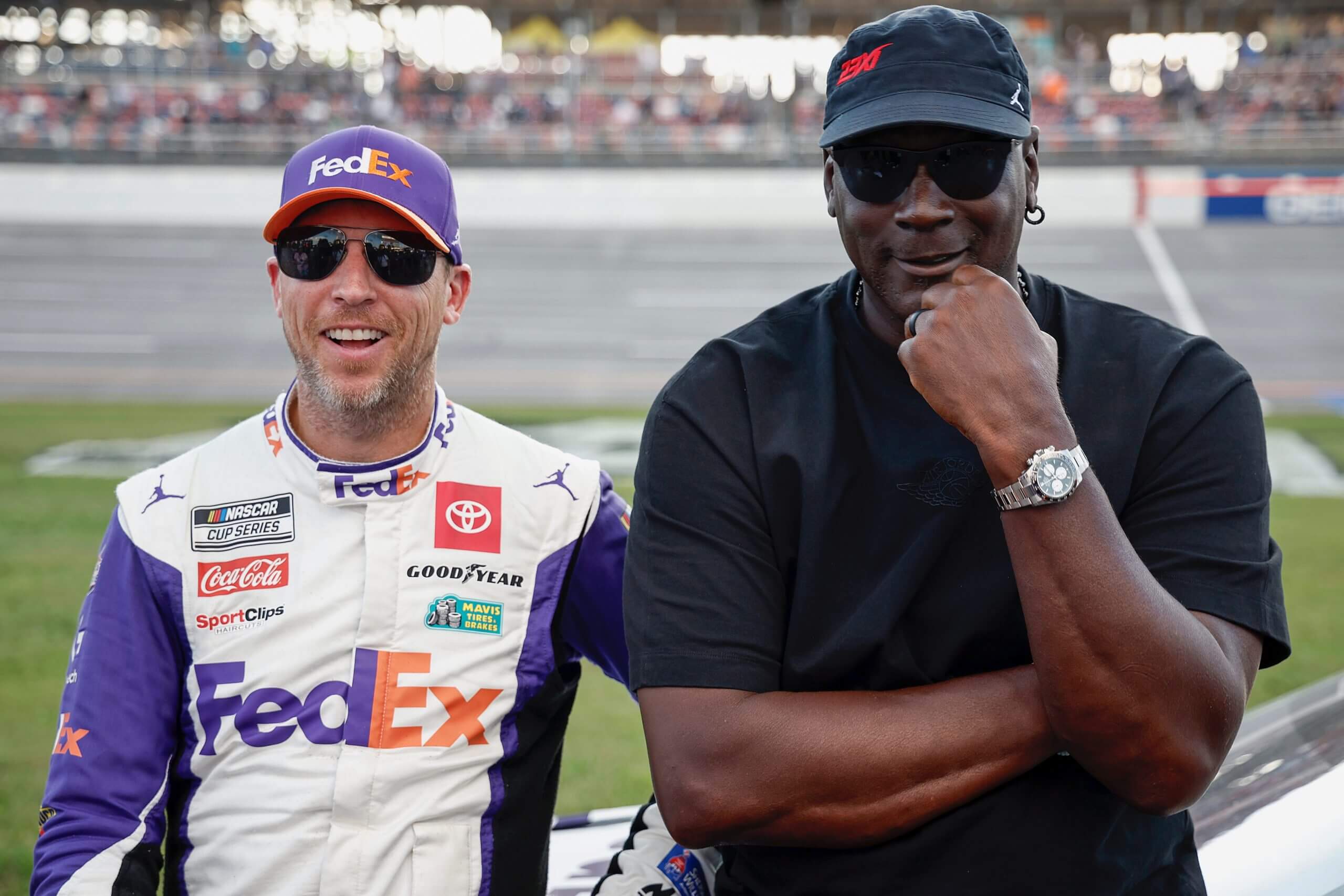 Denny Hamlin and Michael Jordan