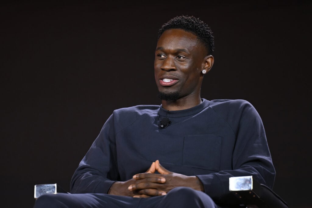 Folarin Balogun speaks onstage during The Shop Live panel at Fanatics Fest NYC 2026 at Jacob Javits Center.