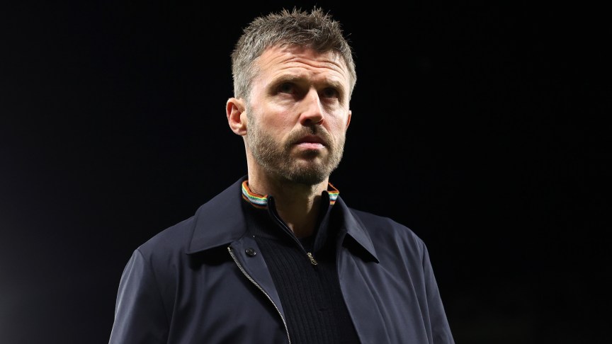 Manchester United boss Michael Carrick looking onwards.