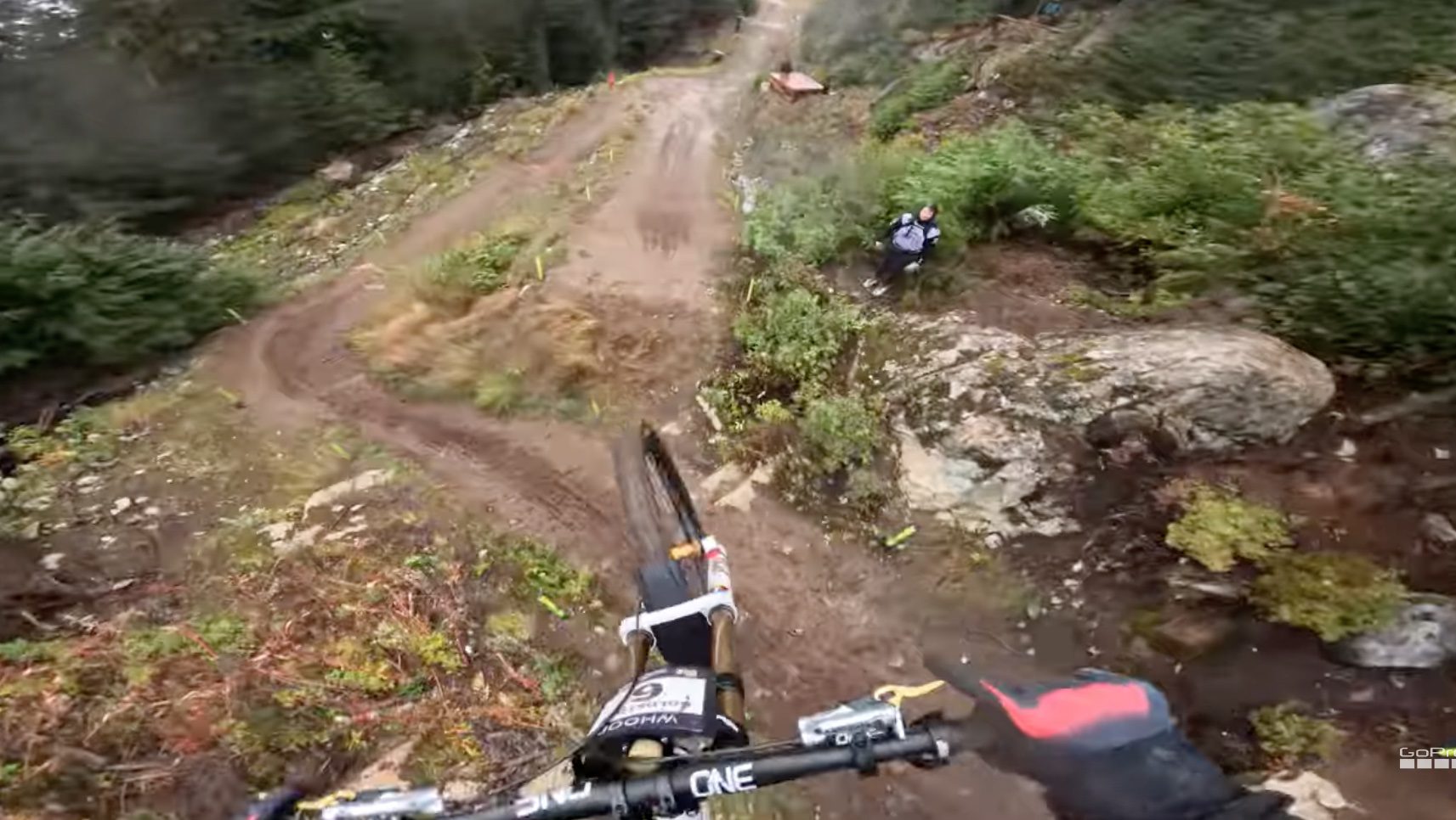 Jackson Goldstone's hectic course preview and huge practice crash at Whistler World Cup