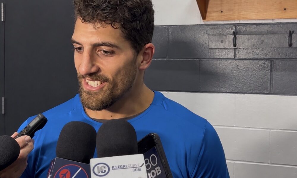 Informal pre-training camp Winnipeg Jets media availability: Mario Ferraro – Illegal Curve Hockey