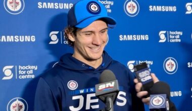 Day 4 of Winnipeg Jets training camp: Morgan Barron media availability – Illegal Curve Hockey