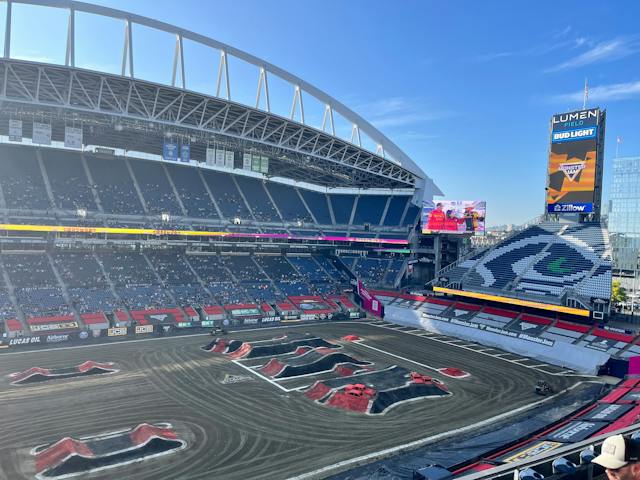 Family monster truck event grandstands seattle seahawk stadium