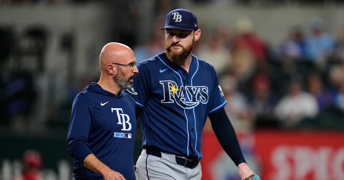 MLB saves leader Bryan Baker says he’s okay after leaving Tampa Bay Rays’ win in ninth inning