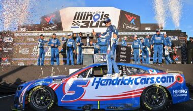 Larson ends 51-race NASCAR winless streak with chaotic Gateway victory