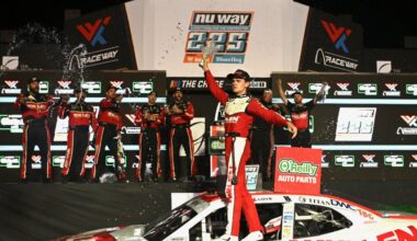 LOVE CLAIMS NASCAR O’REILLY AUTO PARTS SERIES CHASE WIN IN NU WAY 225 POWERED BY BOBCAT AND SAUCED BY BLUES HOG