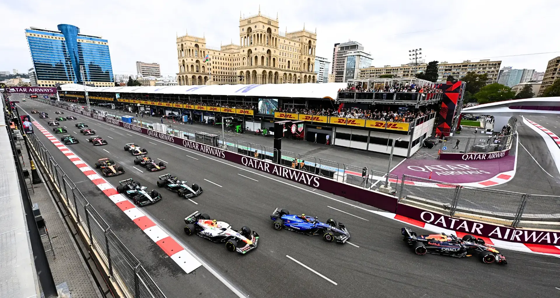 BAKU, AZERBAIJAN - SEPTEMBER 21: Pierre Gasly of France driving the (10) Alpine F1 A525 Renault on
