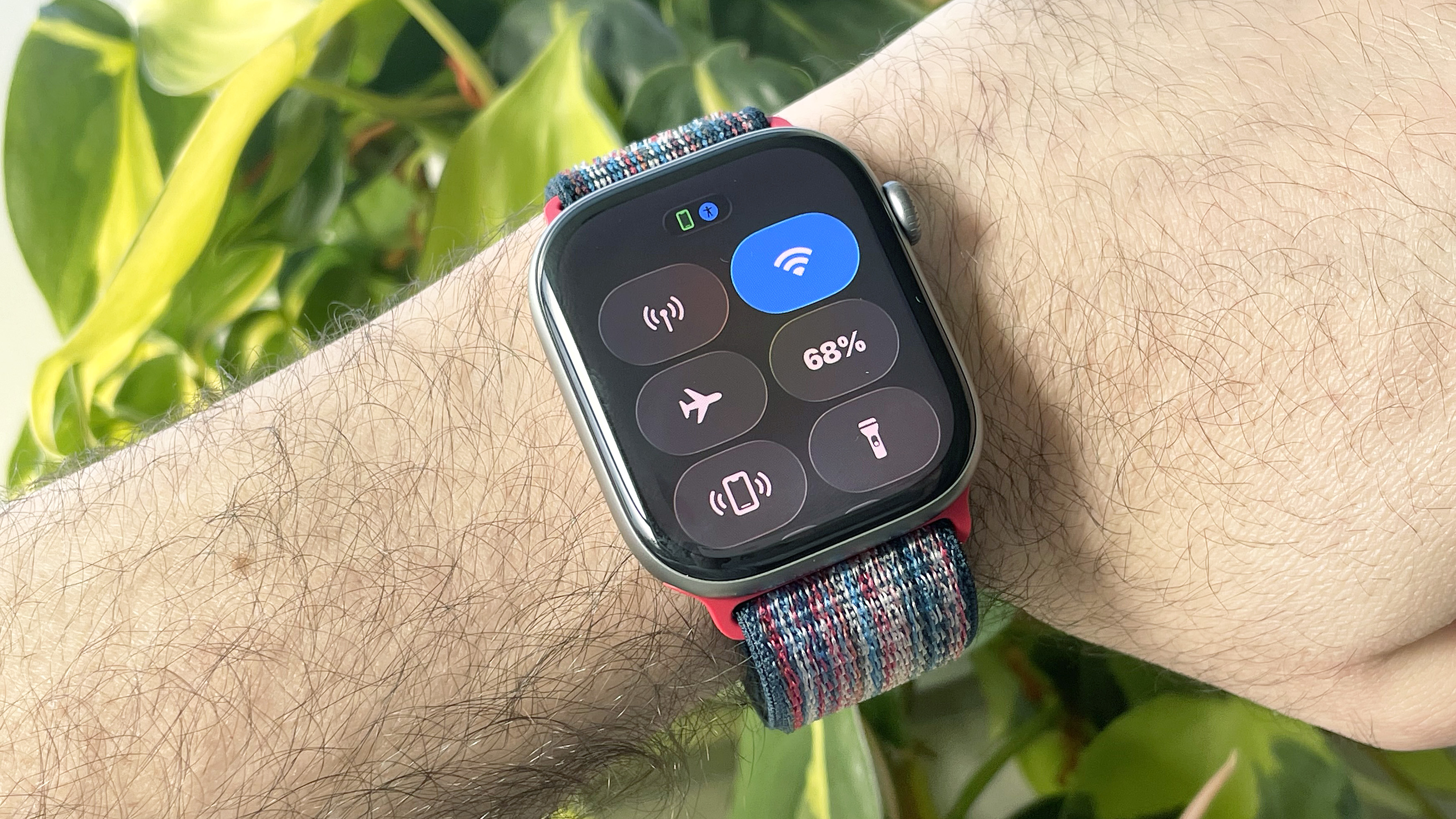 Apple Watch Series 11 close-up showing the remaining battery life after 24 hours