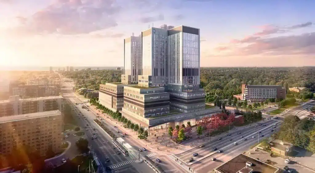 new roundabout set to open at new mississauga hospital.