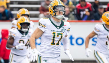 Edmonton Elks without Joe Robustelli against Ticats