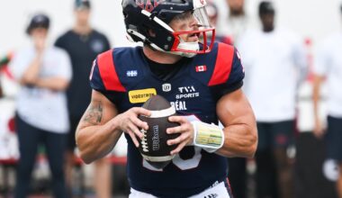 Montreal Alouettes’ Alexander says ‘No chance’ he takes a week off while dealing with soreness