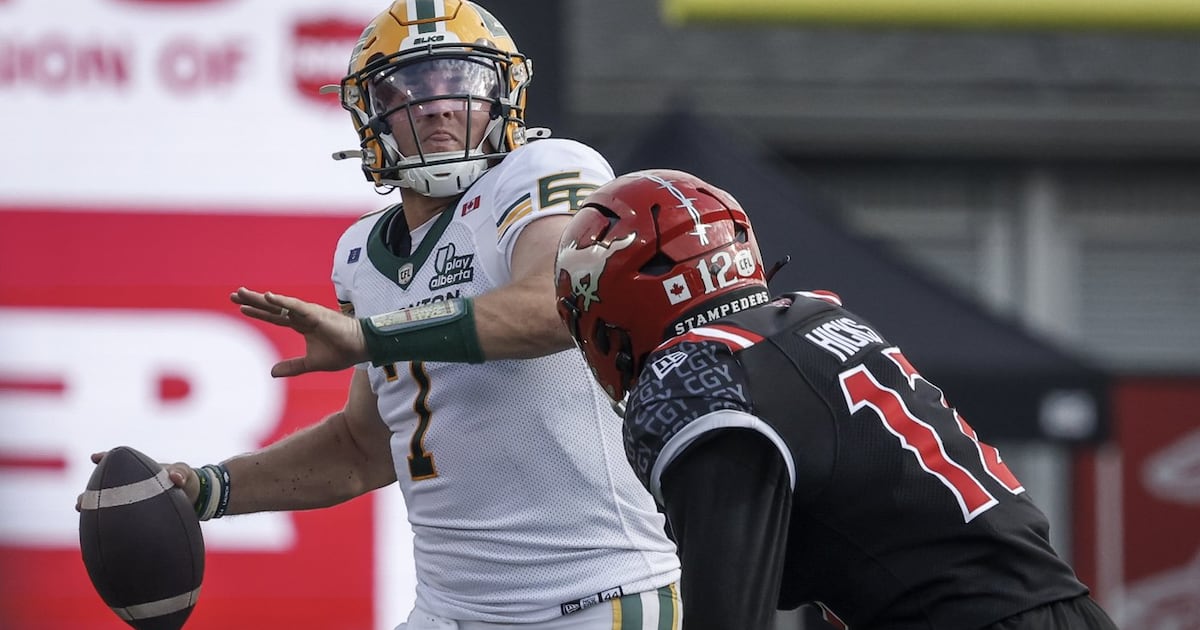 Edmonton Elks' turnover edge sets stage for Labour Day clash with Calgary Stampeders