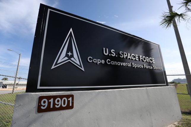 FLORIDA, USA - DECEMBER 18: A view of SpaceX and U.S. Space Force compound at Cape Canaveral Space Force Station in Florida, United States on December 18, 2021. (Photo by Yasin Ozturk/Anadolu Agency via Getty Images)