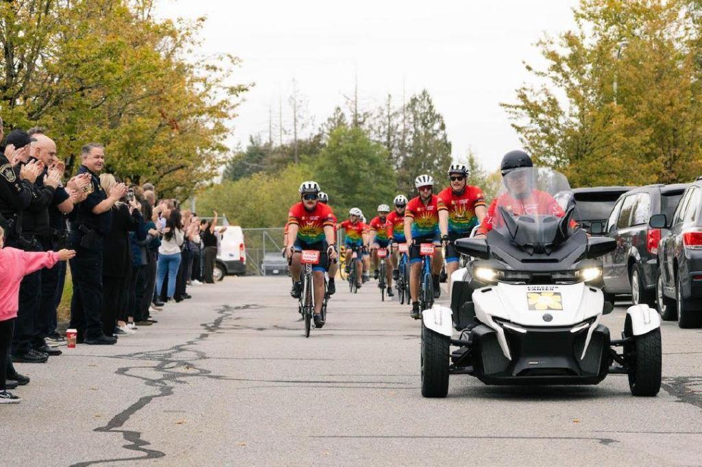 Cops for Cancer cyclists roll out of Surrey on 6-day Valley ride