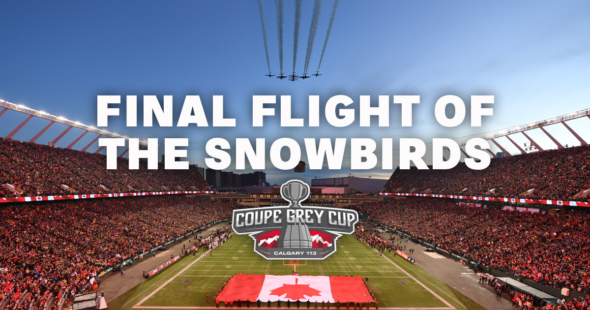 Salute to the snowbirds at the 113th Grey Cup