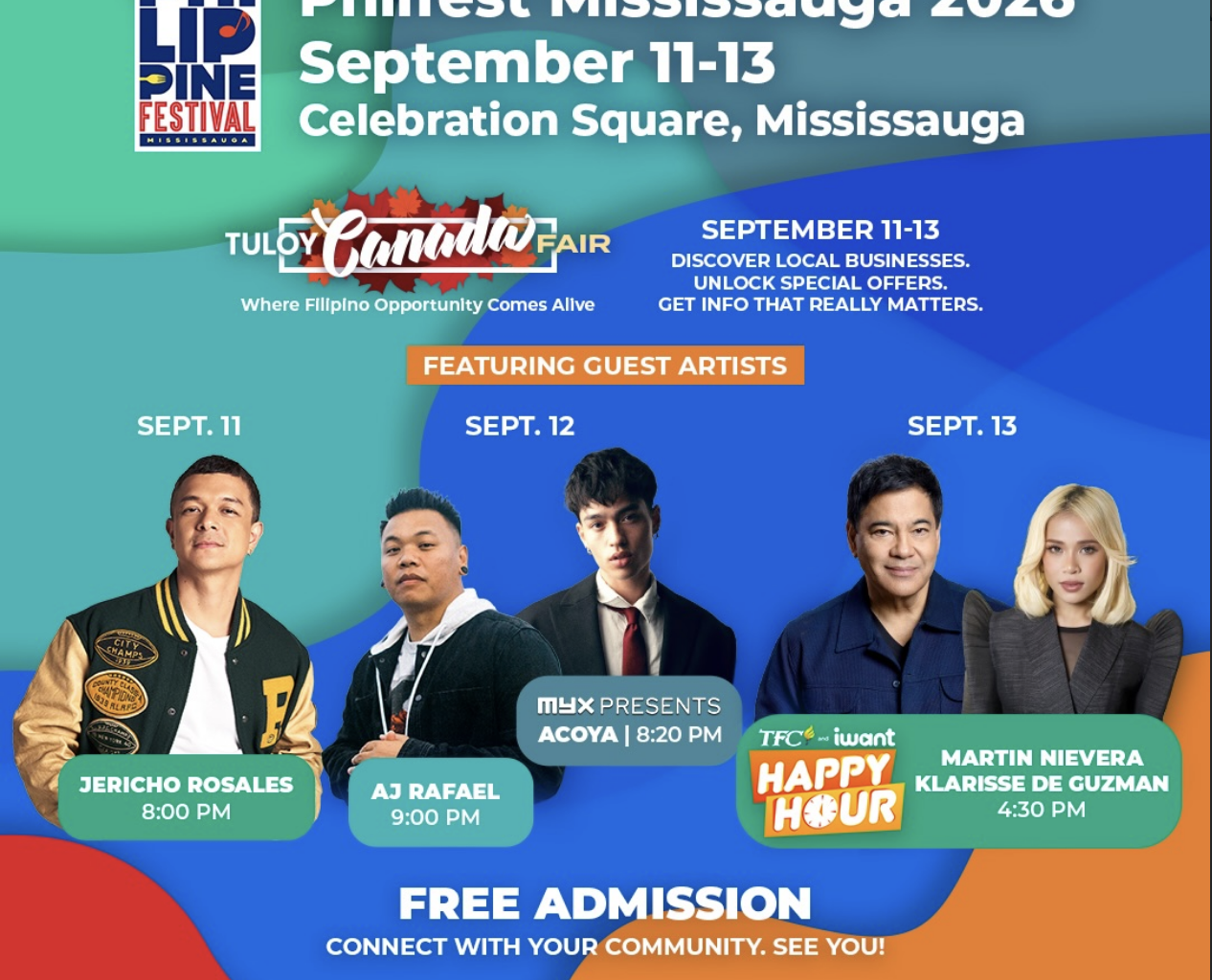 Jericho Rosales, Martin Nievera headline Philippine Festival Mississauga