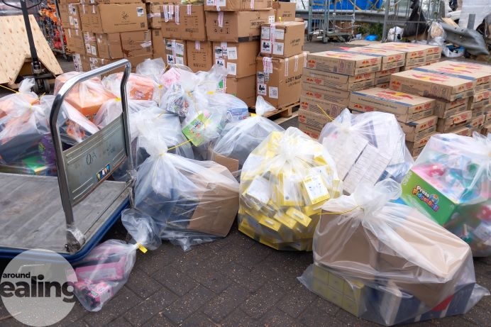 Some of the lorry-load of counterfeit goods seized during a raid at Charles House on 3 September 2026