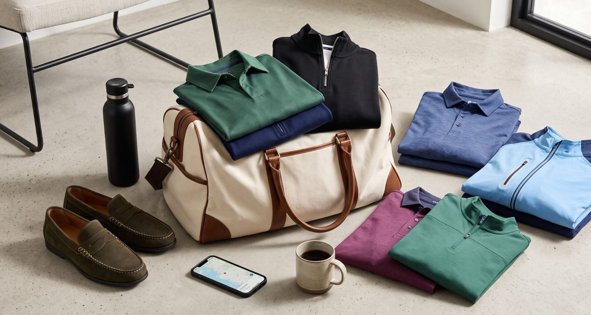 Golf layering on a bag